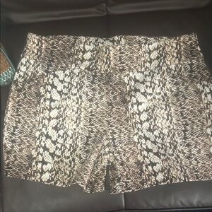 INC International Concepts Snake-Print Bike Shorts in Brown and Cream